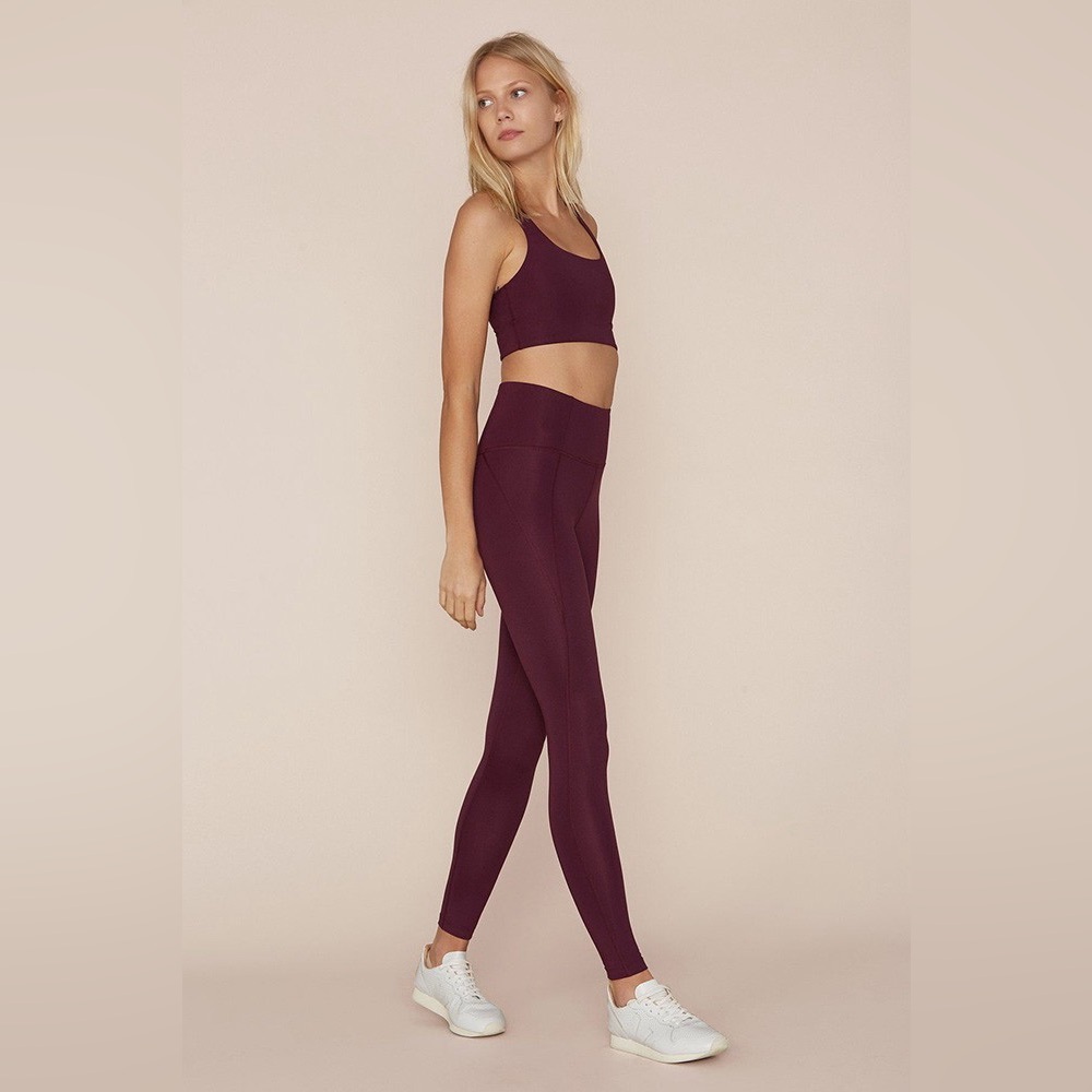 Girlfriend Collective Compressive High Rise Legging in Plum